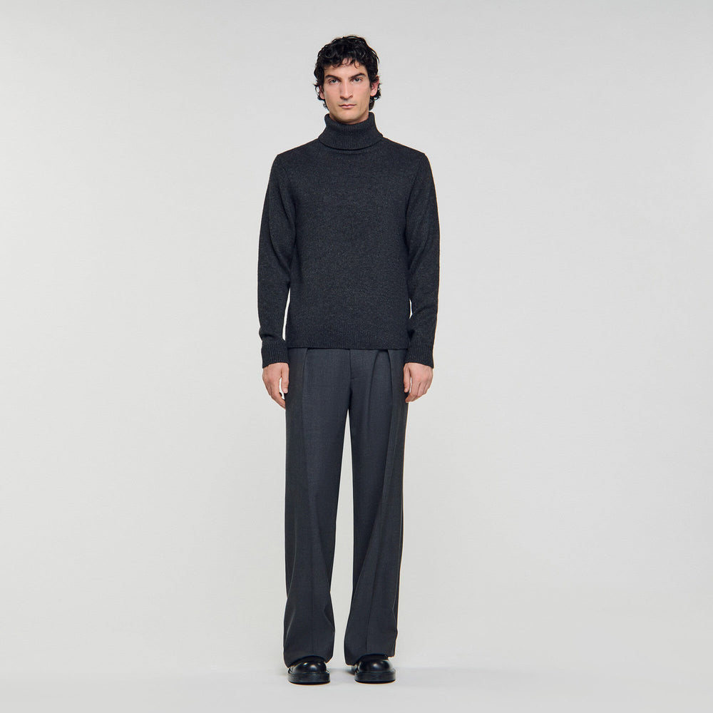 Sandro / Wool and cashmere turtleneck Dark Grey
