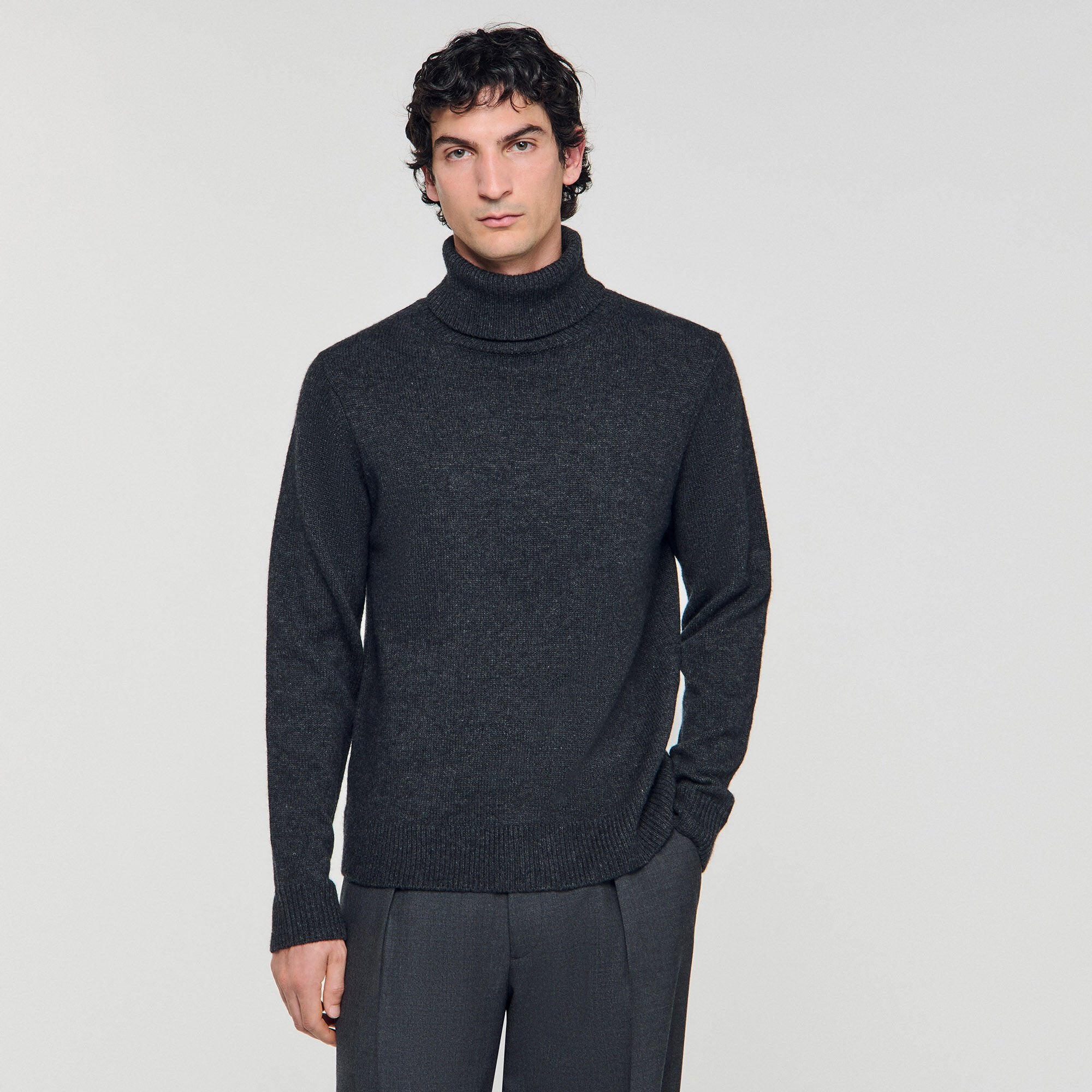Sandro / Wool and cashmere turtleneck Dark Grey