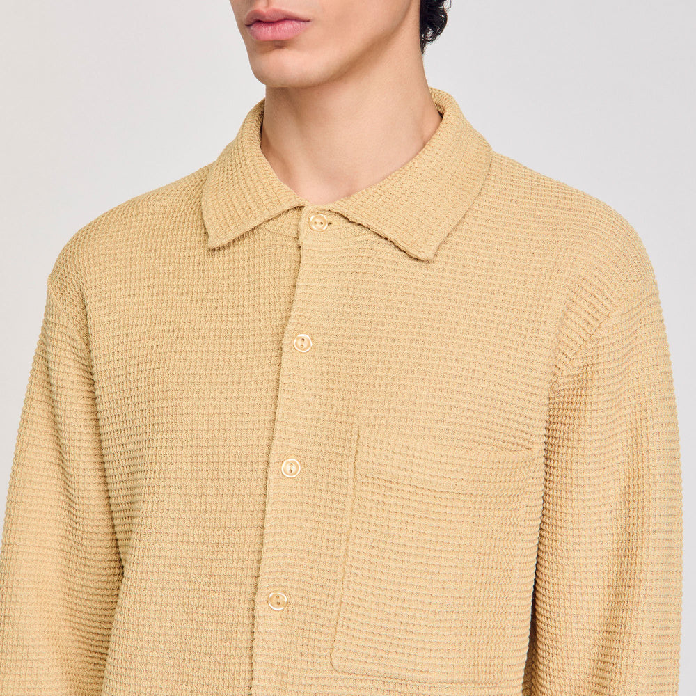 Sandro / Oversized knit shirt Nut