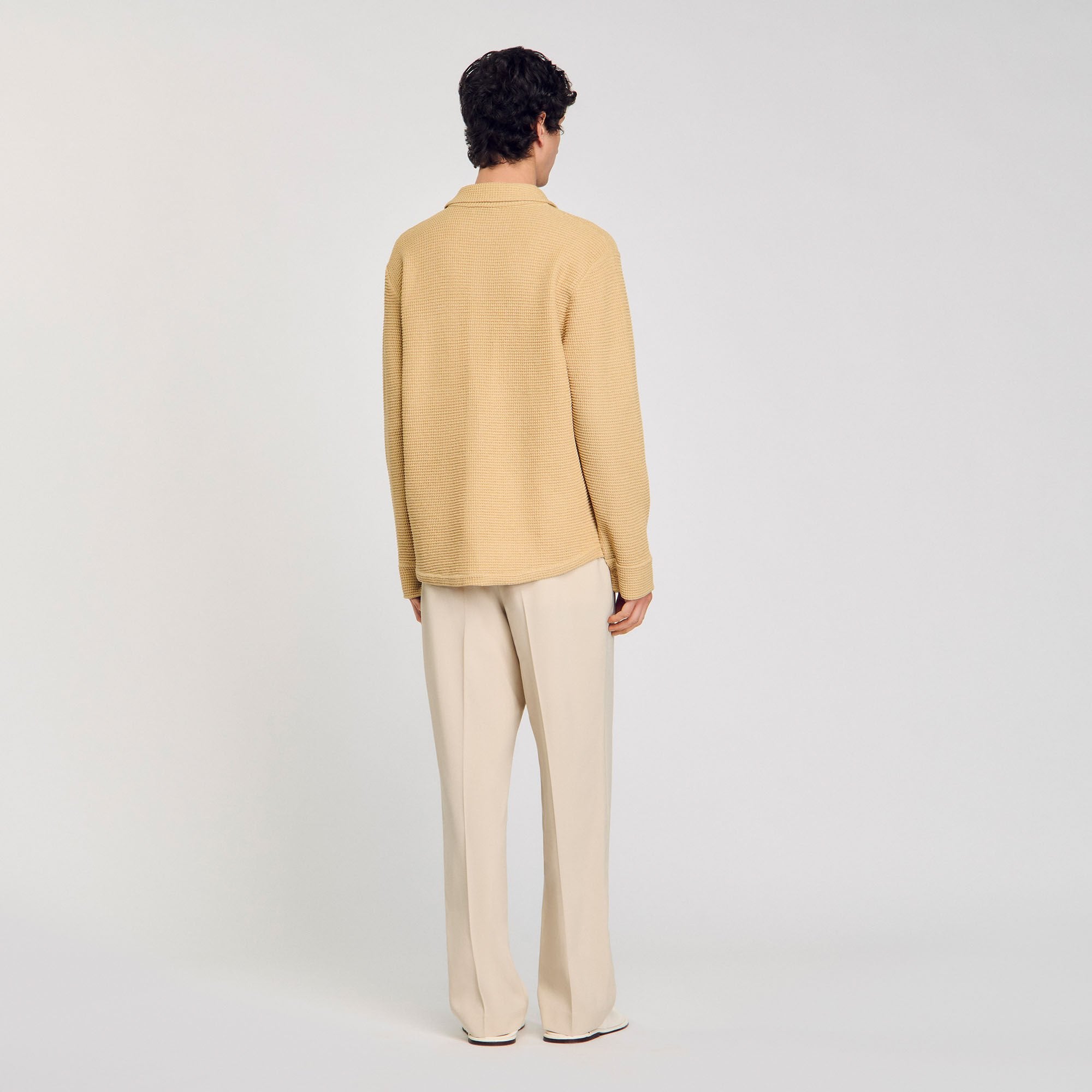 Sandro / Oversized knit shirt Nut