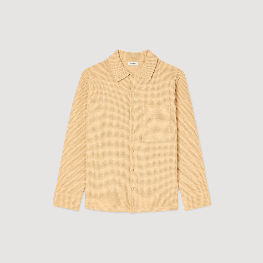 Sandro / Oversized knit shirt Nut