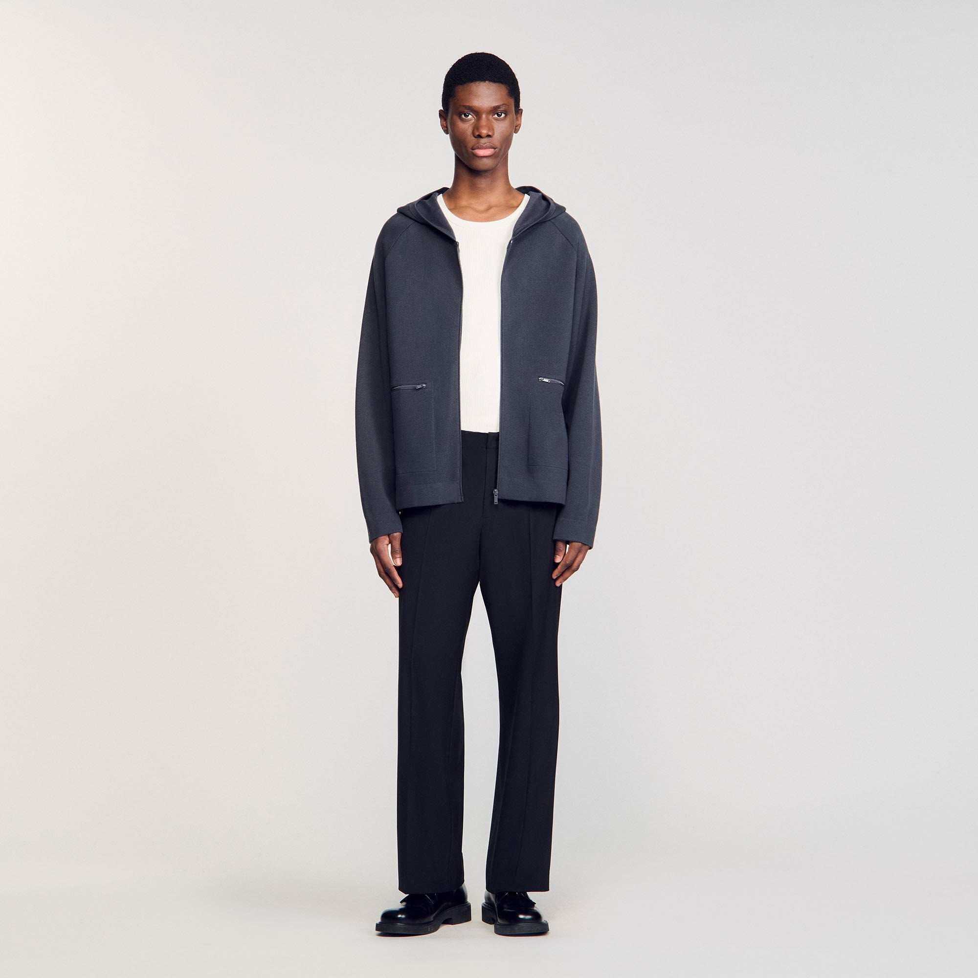 Sandro / Milano knit hooded cardigan Fonte