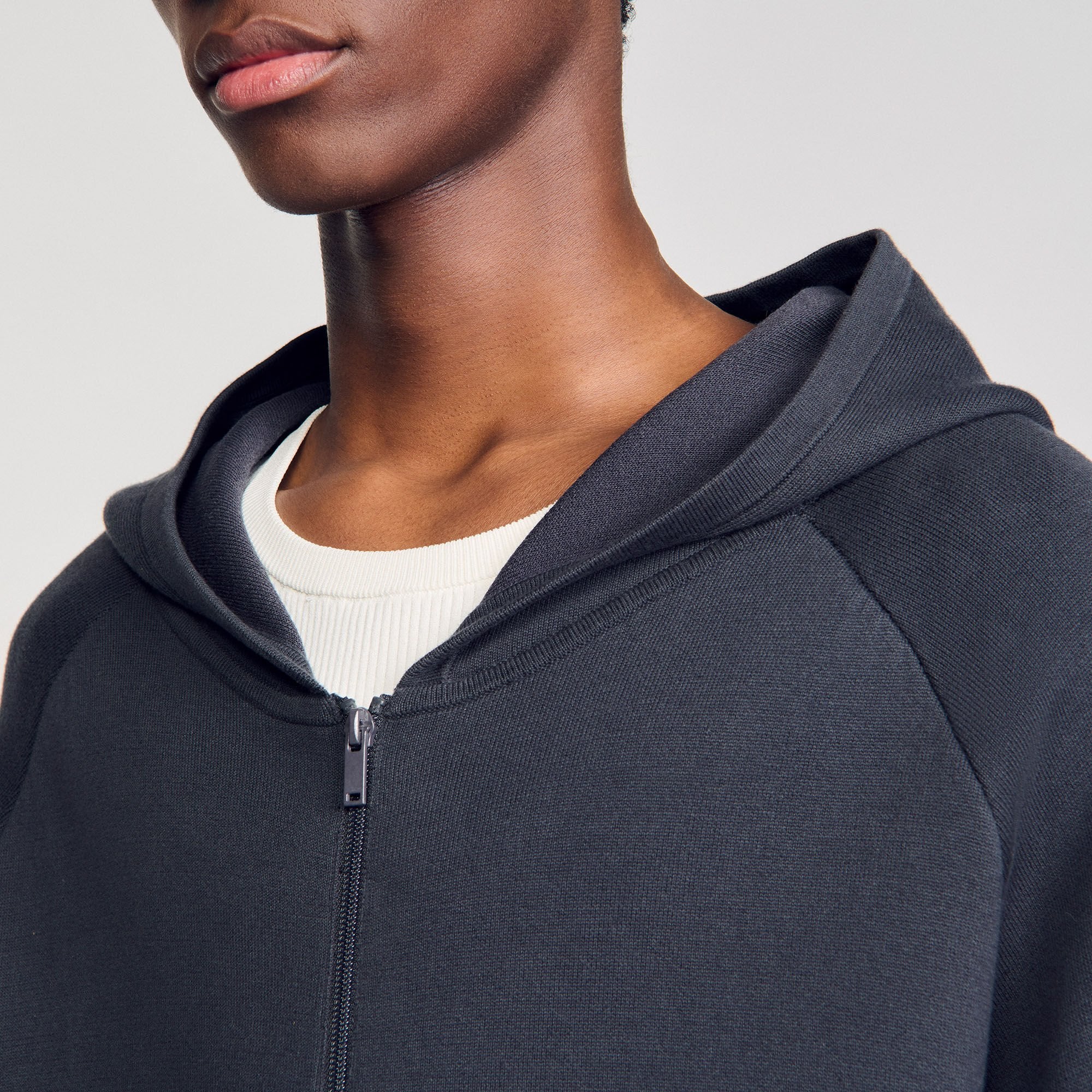 Sandro / Milano knit hooded cardigan Fonte