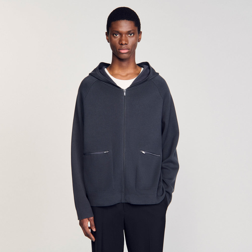 Sandro / Milano knit hooded cardigan Fonte