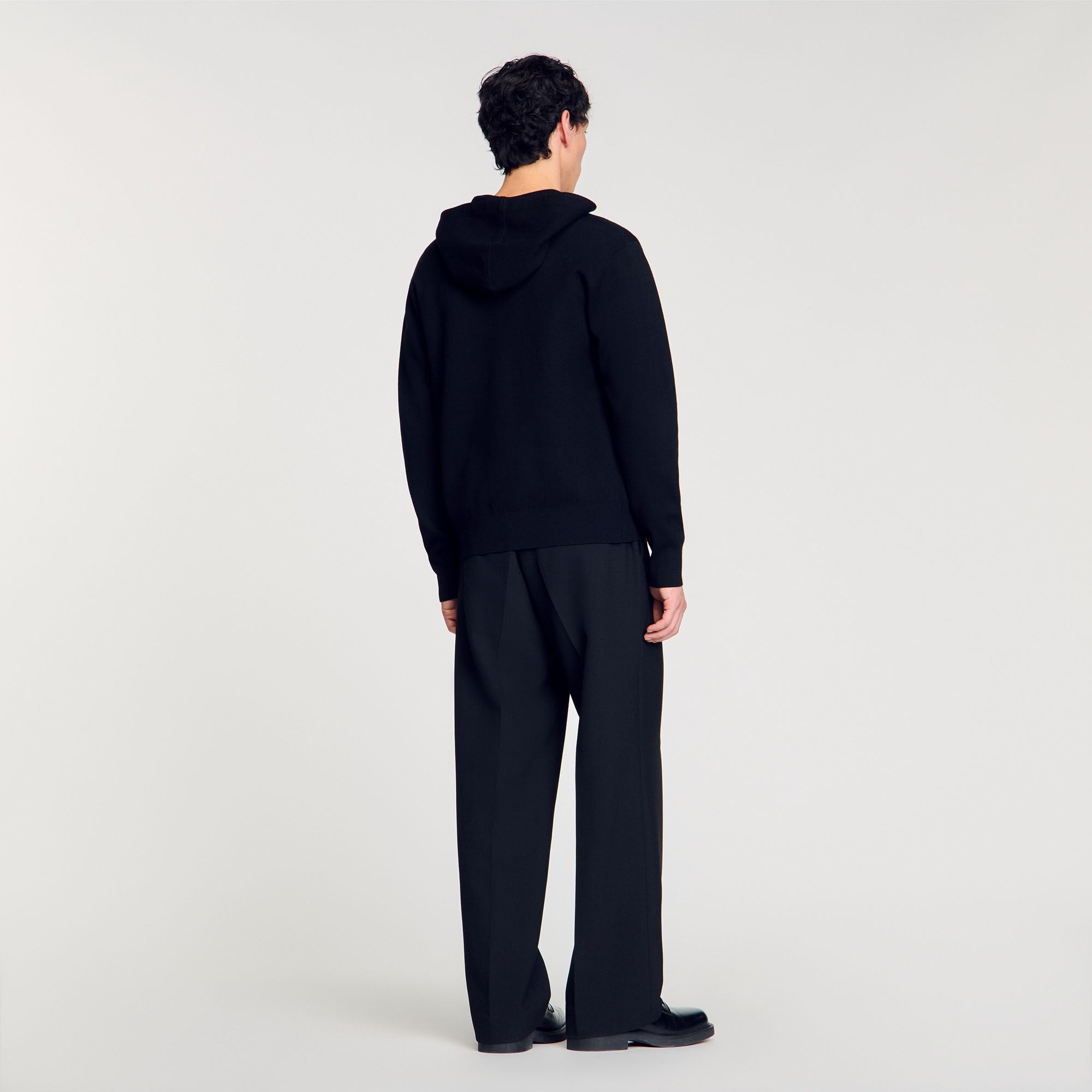 Sandro / Zip-up cardigan with snake detail Black