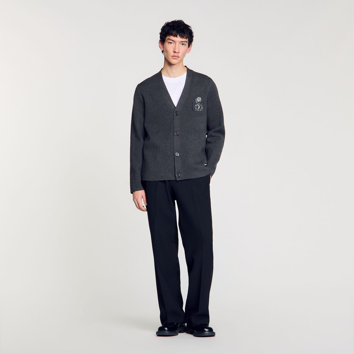 Sandro / Cardigan with snake detail Lime