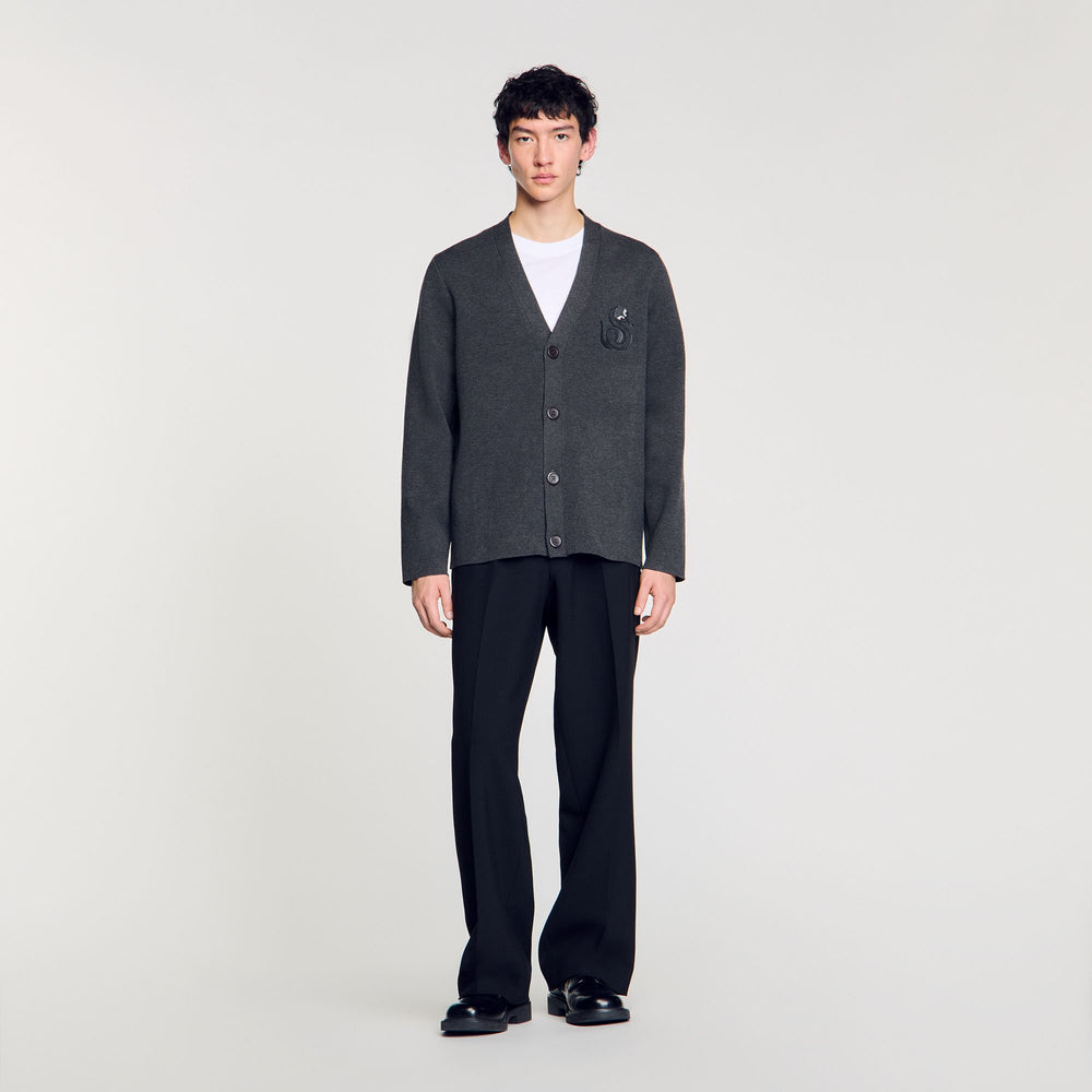 Sandro / Cardigan with snake detail Lime