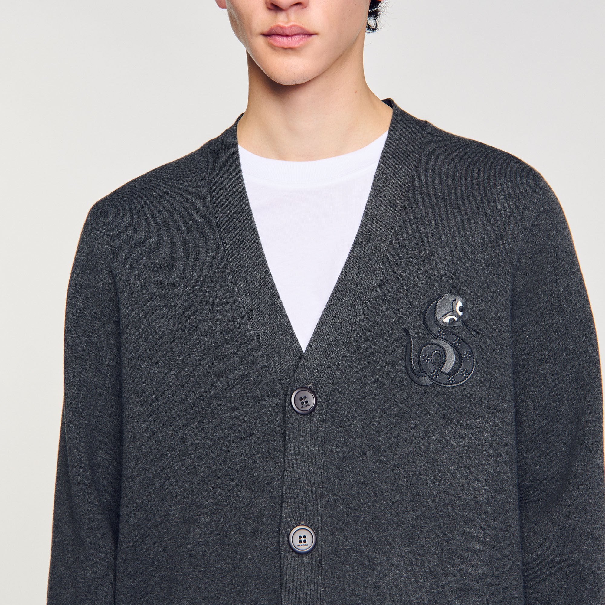 Sandro / Cardigan with snake detail Lime