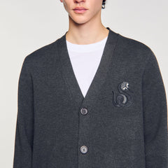 Sandro / Cardigan with snake detail Lime