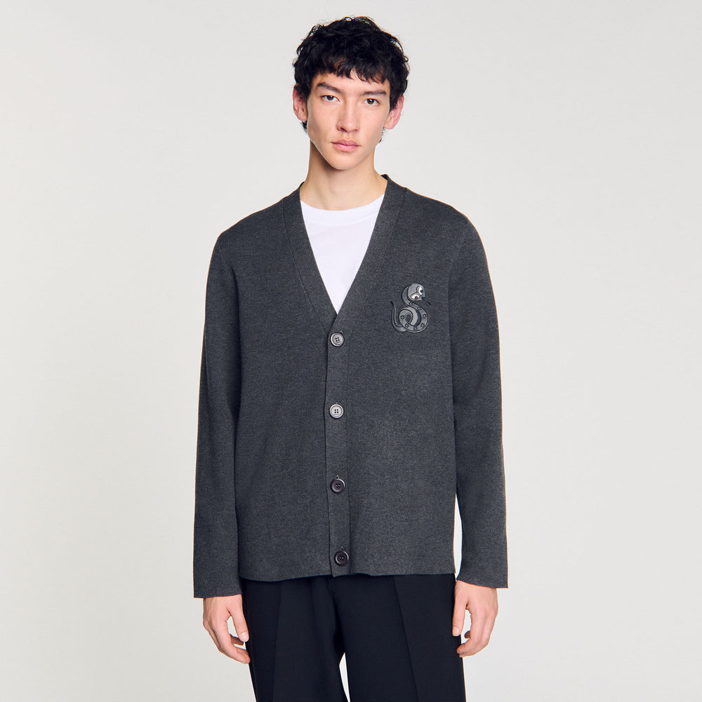 Sandro / Cardigan with snake detail Lime