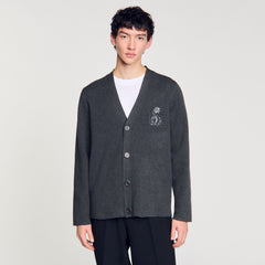 Sandro / Cardigan with snake detail Lime