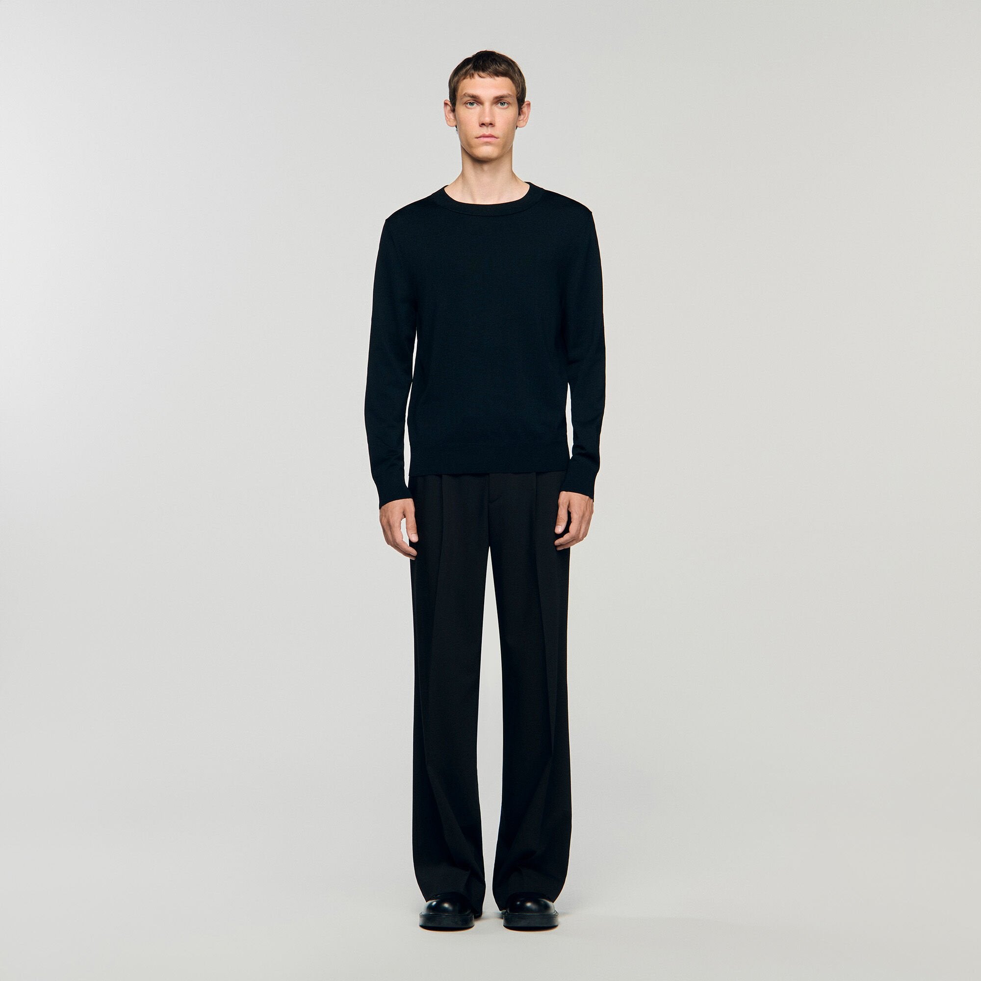 Sandro / Fine knit sweater Black