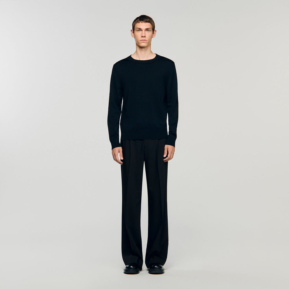 Sandro / Fine knit sweater Black