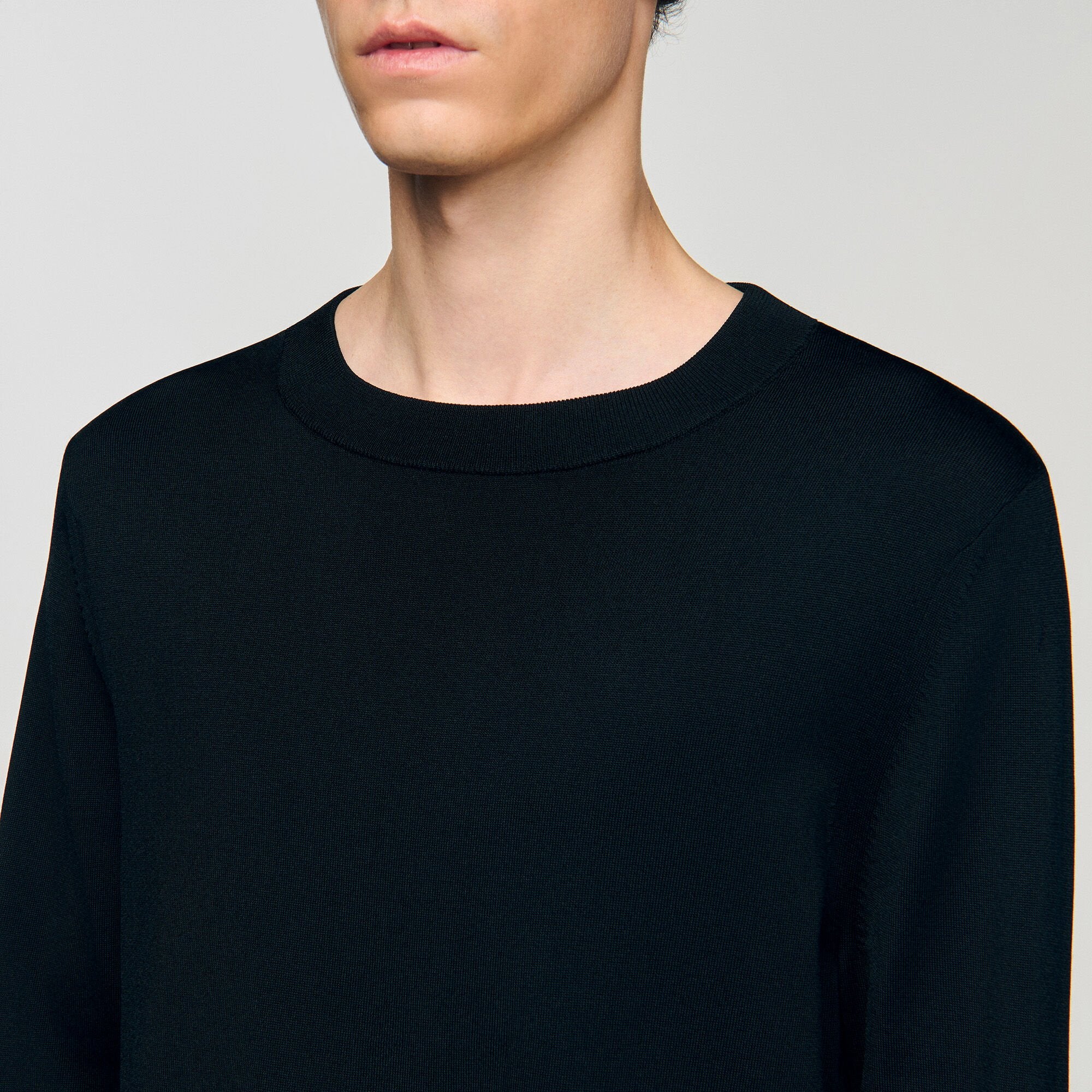 Sandro / Fine knit sweater Black