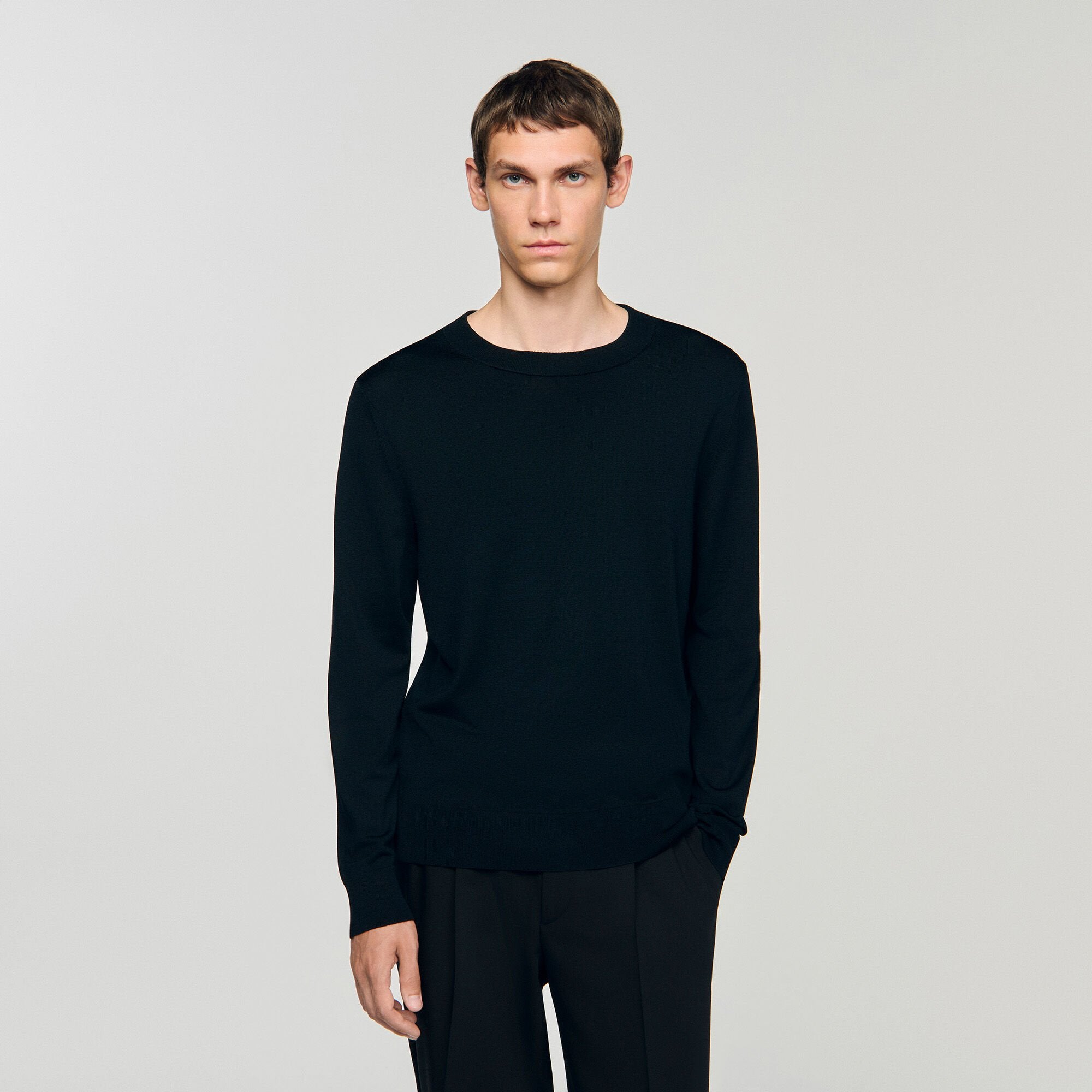Sandro / Fine knit sweater Black