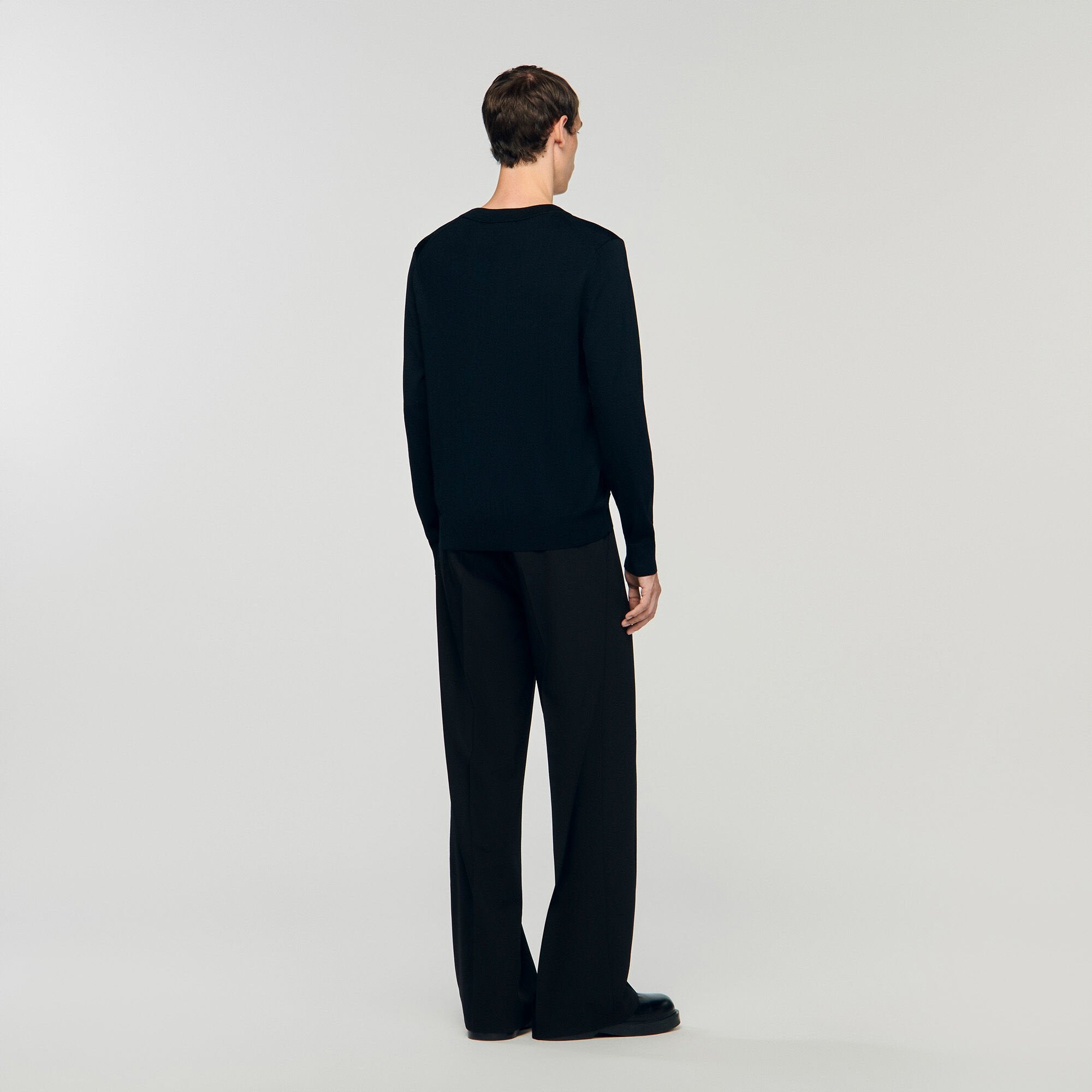 Sandro / Fine knit sweater Black