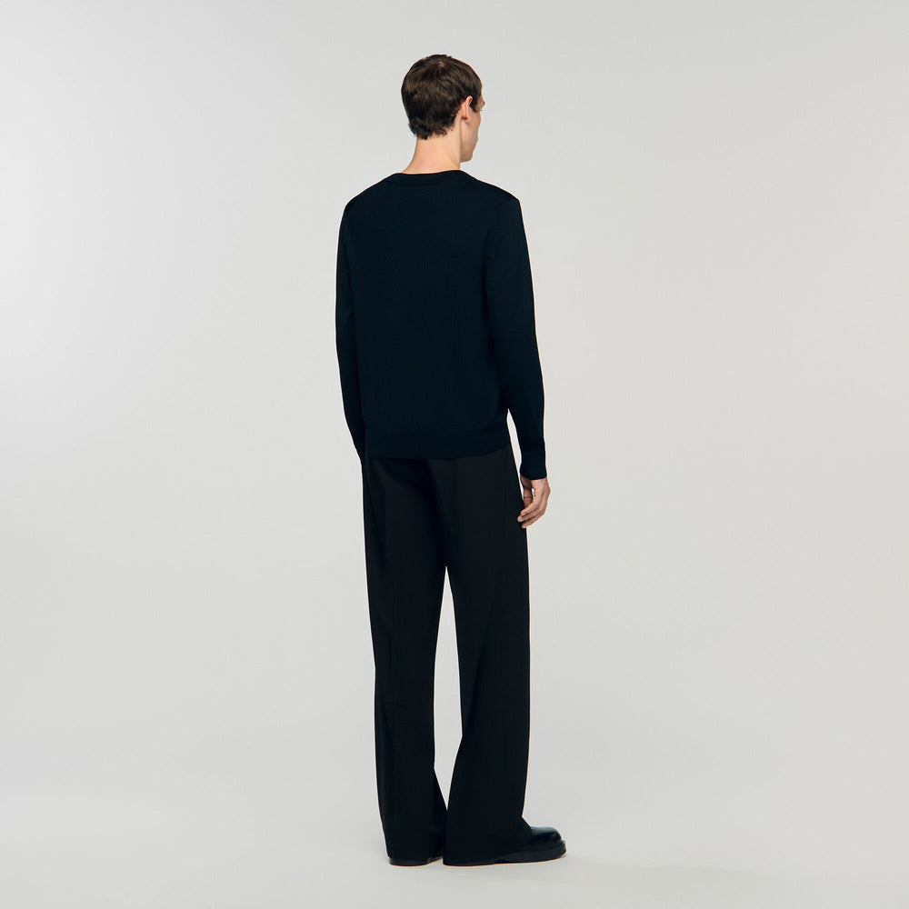 Sandro / Fine knit sweater Black