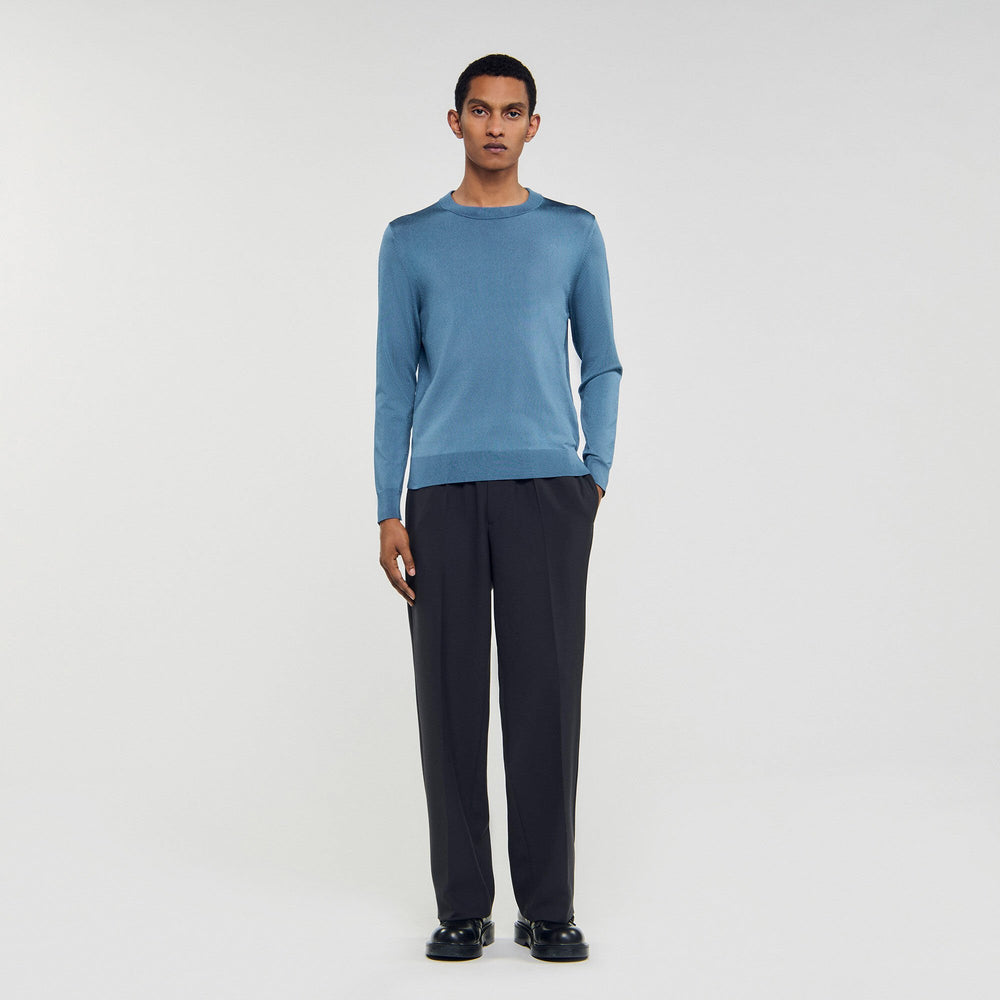 Sandro / Fine knit sweater Blue Office