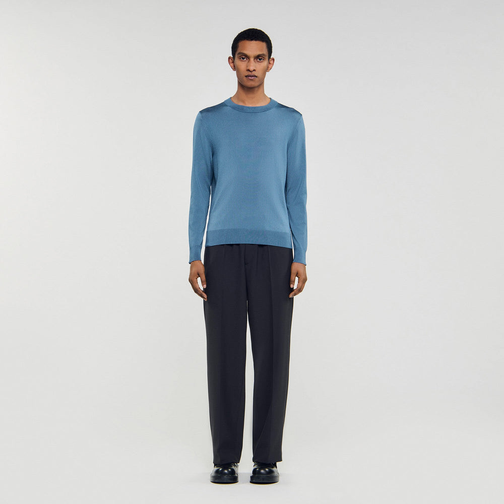 Sandro / Fine knit sweater Blue Office