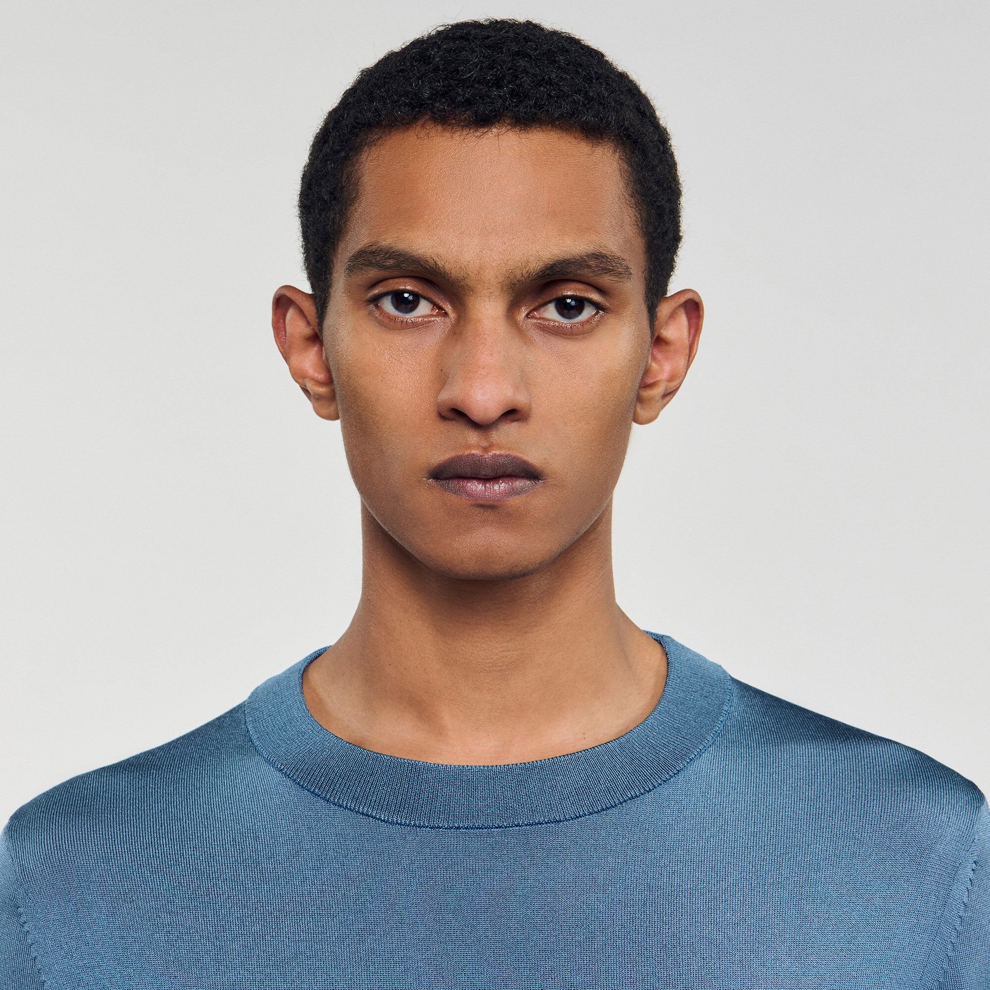 Sandro / Fine knit sweater Blue Office