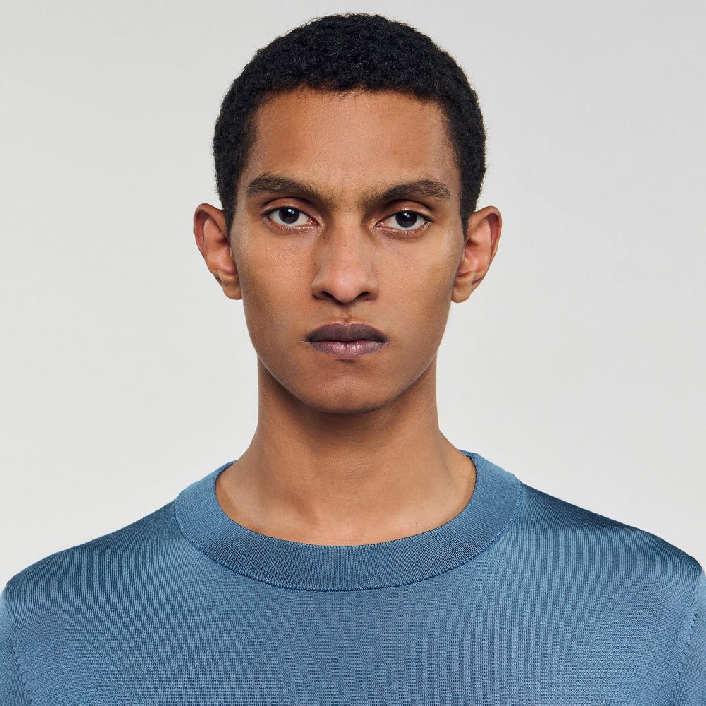 Sandro / Fine knit sweater Blue Office