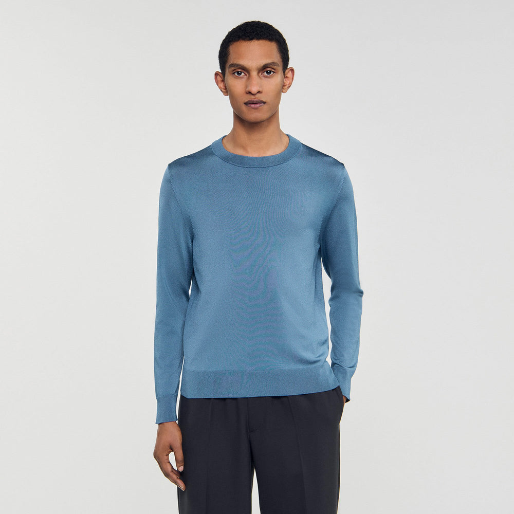 Sandro / Fine knit sweater Blue Office