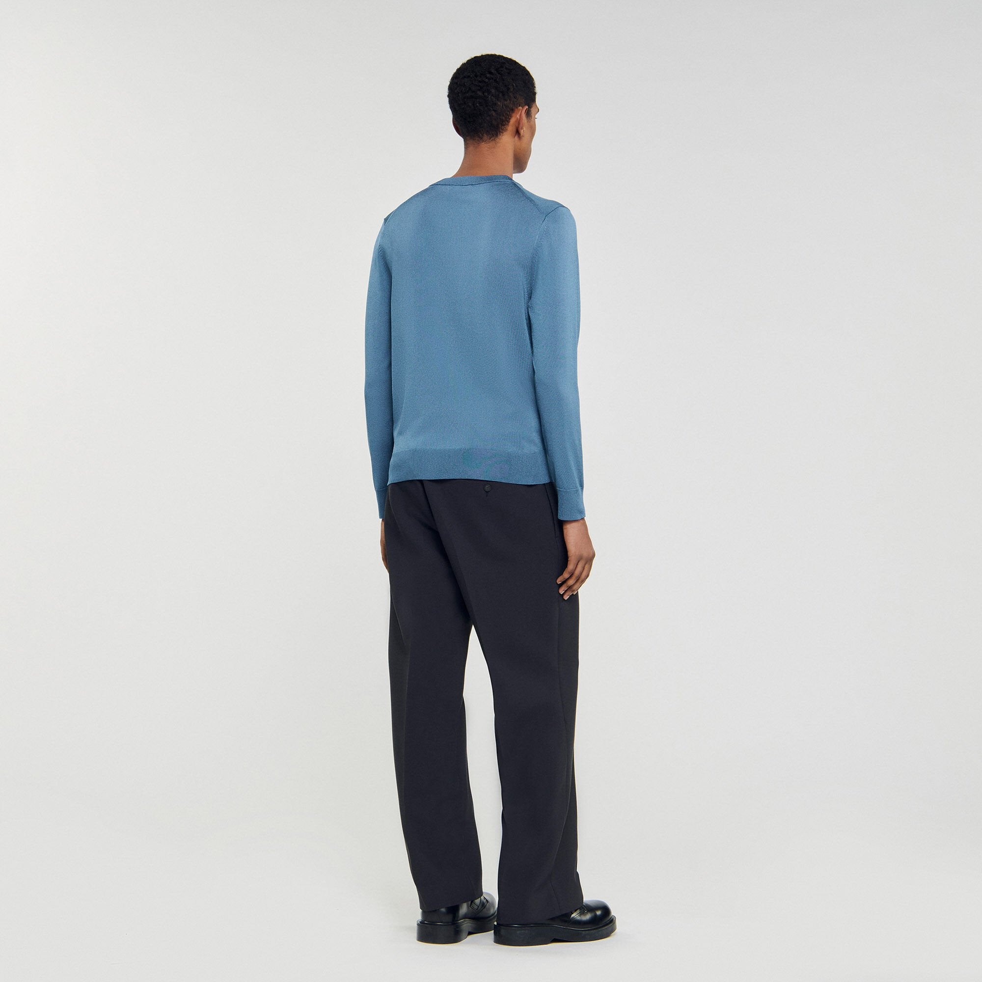 Sandro / Fine knit sweater Blue Office