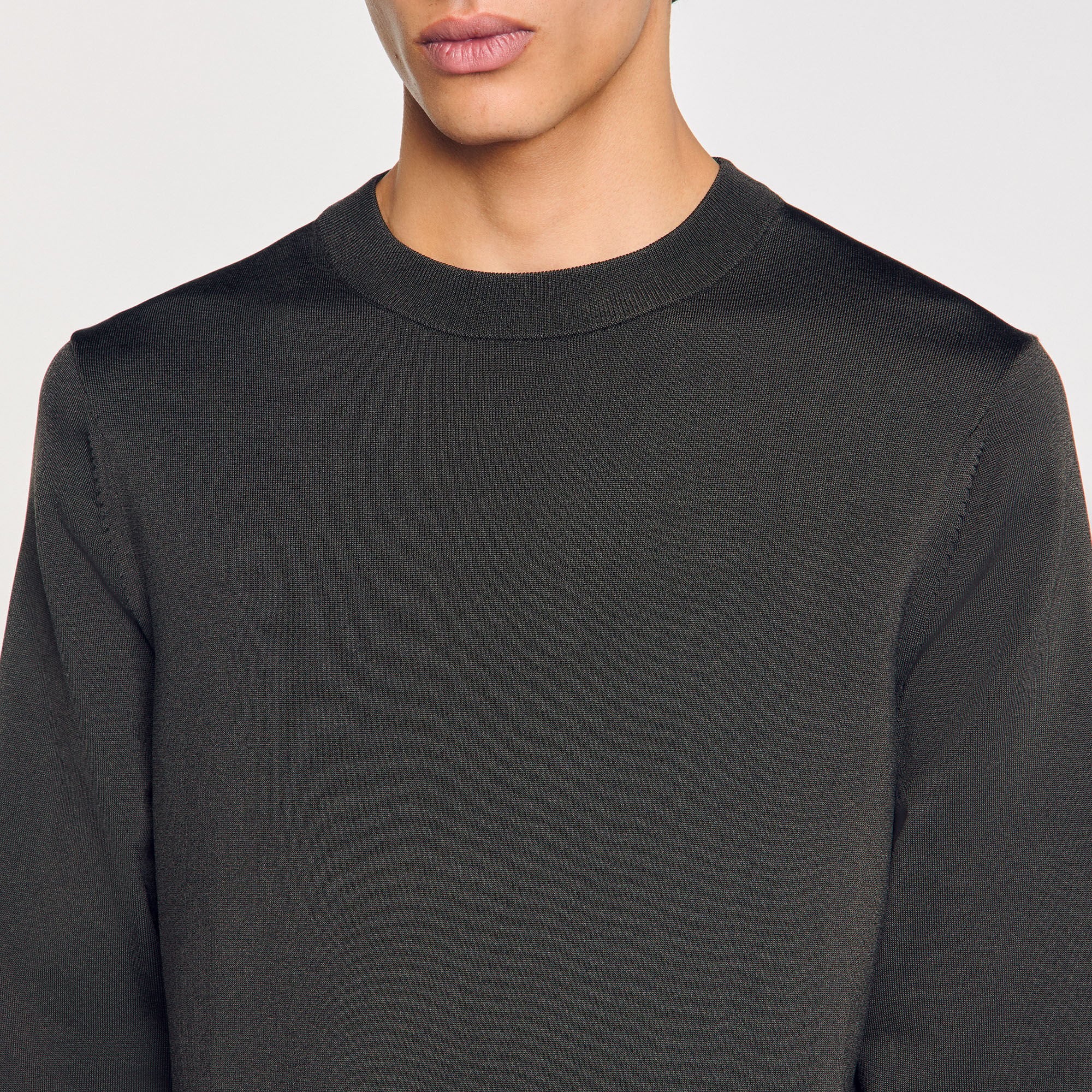 Sandro / Fine knit sweater Dark Kaki.