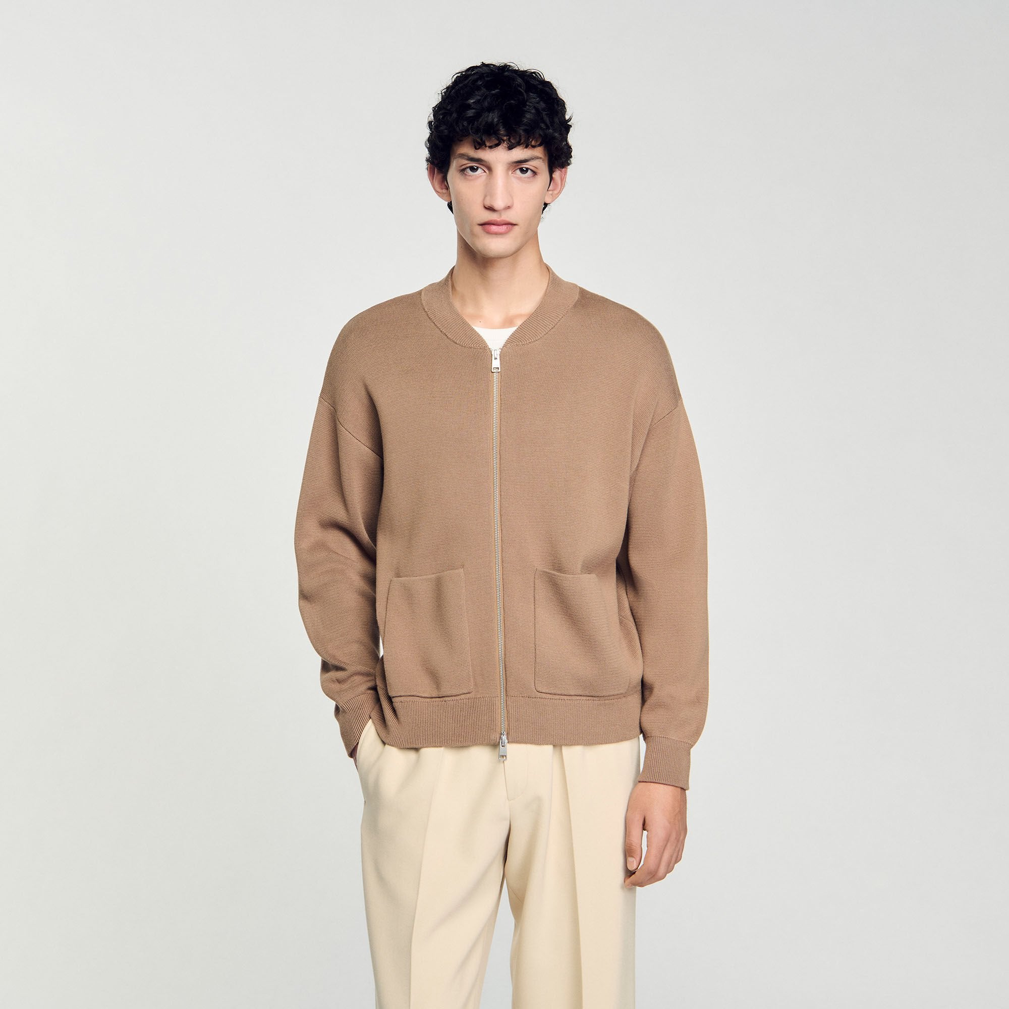 Sandro / Knit jacket Dark Sand