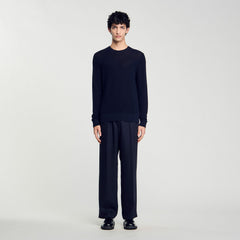 Sandro / Textured knit sweater Navy Blue