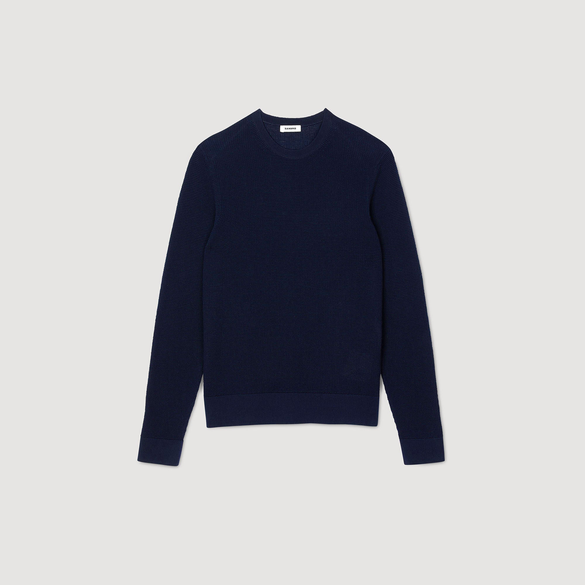 Sandro / Textured knit sweater Navy Blue