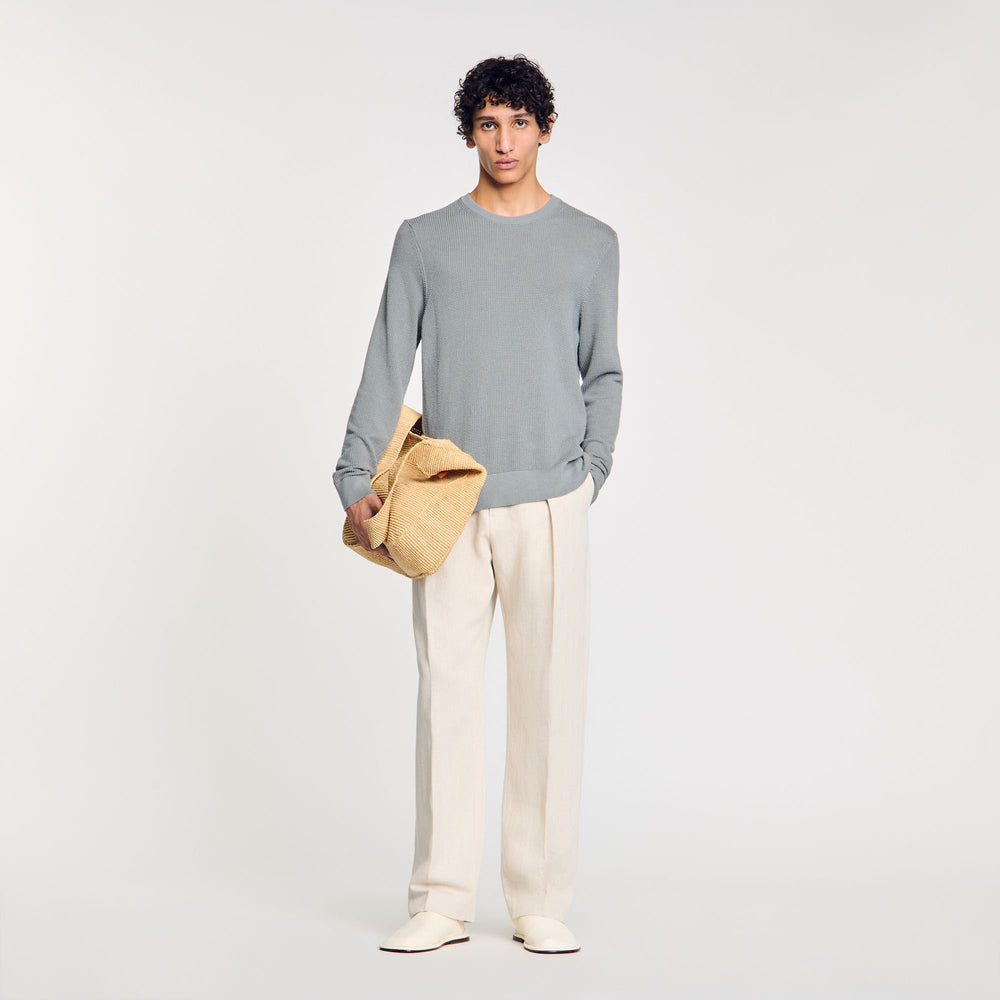 Sandro / Textured knit sweater Lime