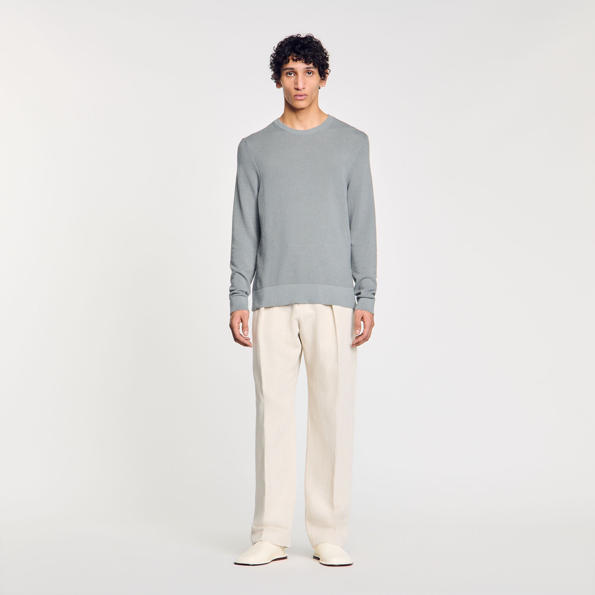 Sandro / Textured knit sweater Lime