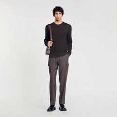 Sandro / Textured knit sweater Dark Kaki.