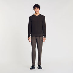 Sandro / Textured knit sweater Dark Kaki.