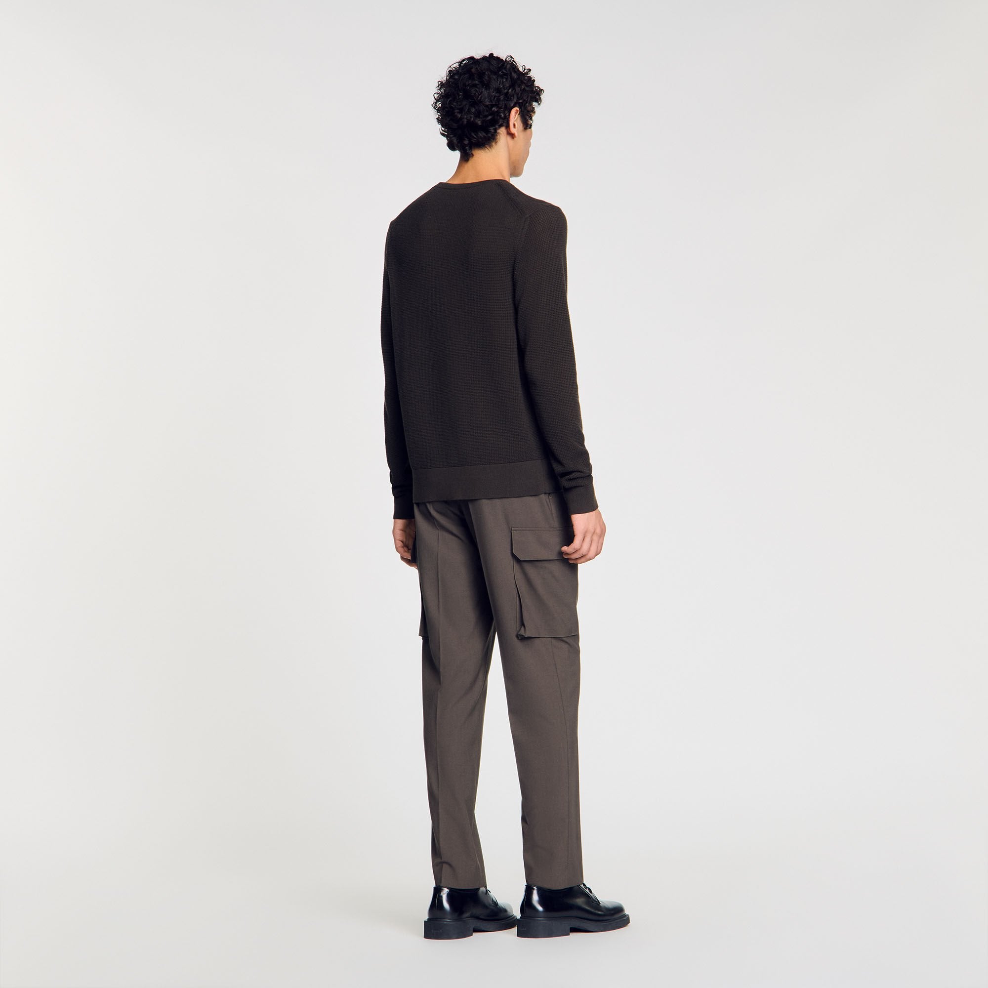 Sandro / Textured knit sweater Dark Kaki.