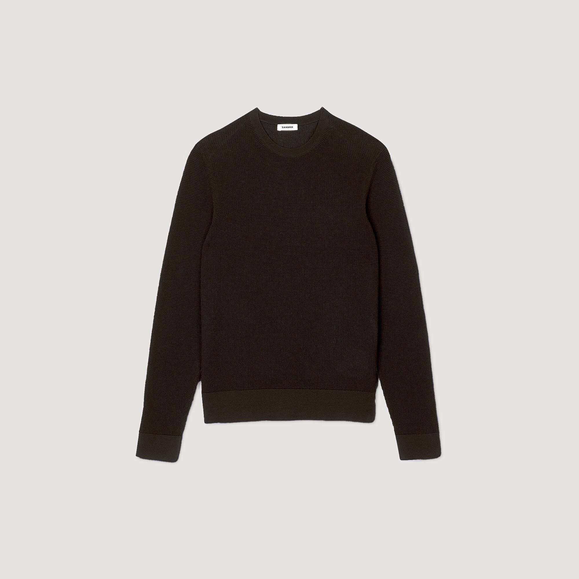 Sandro / Textured knit sweater Dark Kaki.