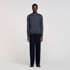 Sandro / Ribbed polo shirt Fonte