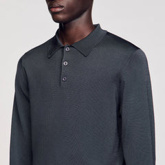 Sandro / Ribbed polo shirt Fonte