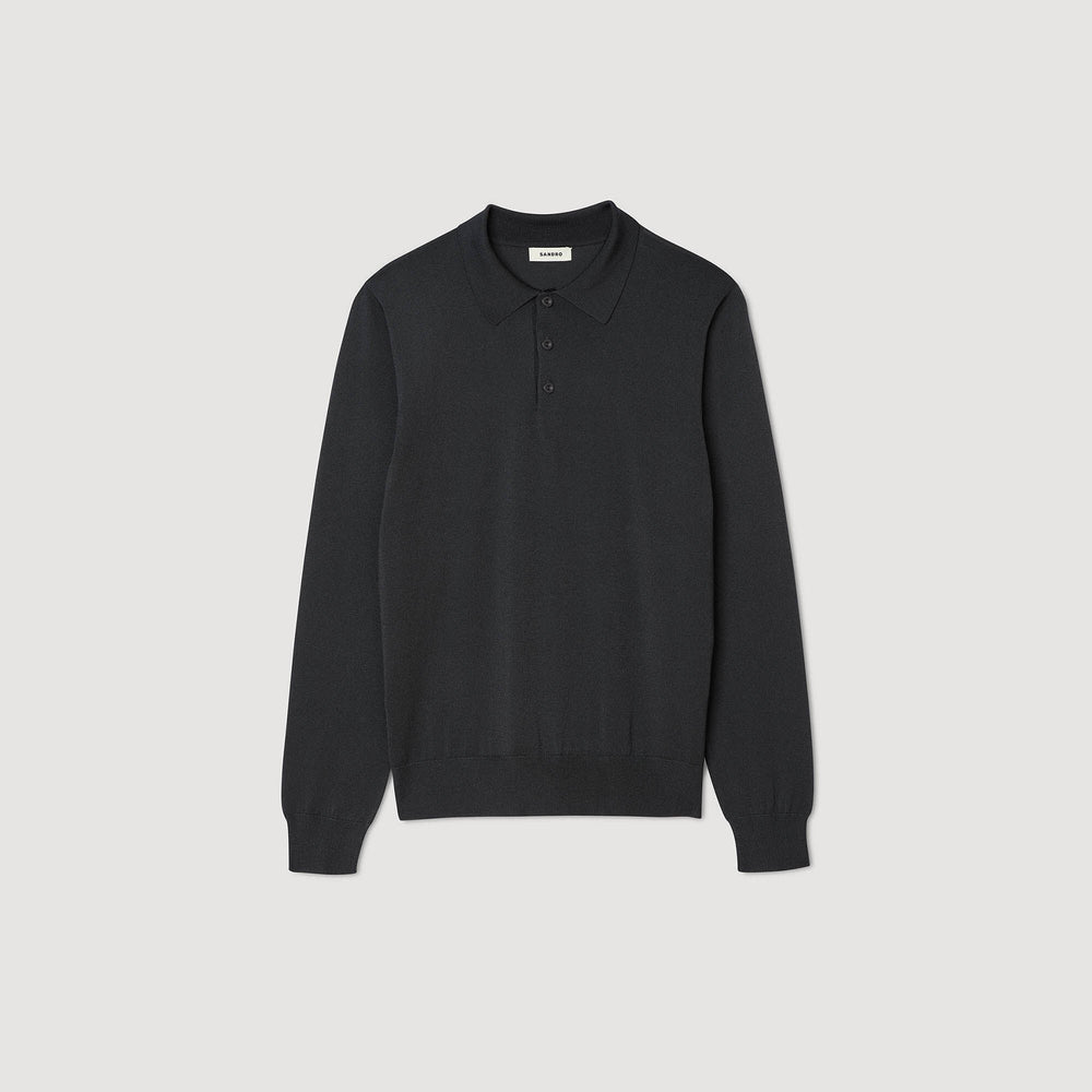 Sandro / Ribbed polo shirt Fonte
