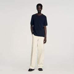 Sandro / Fine knit T-shirt Navy Blue
