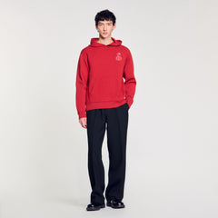 Sandro / Knit sweatshirt with snake detail Red