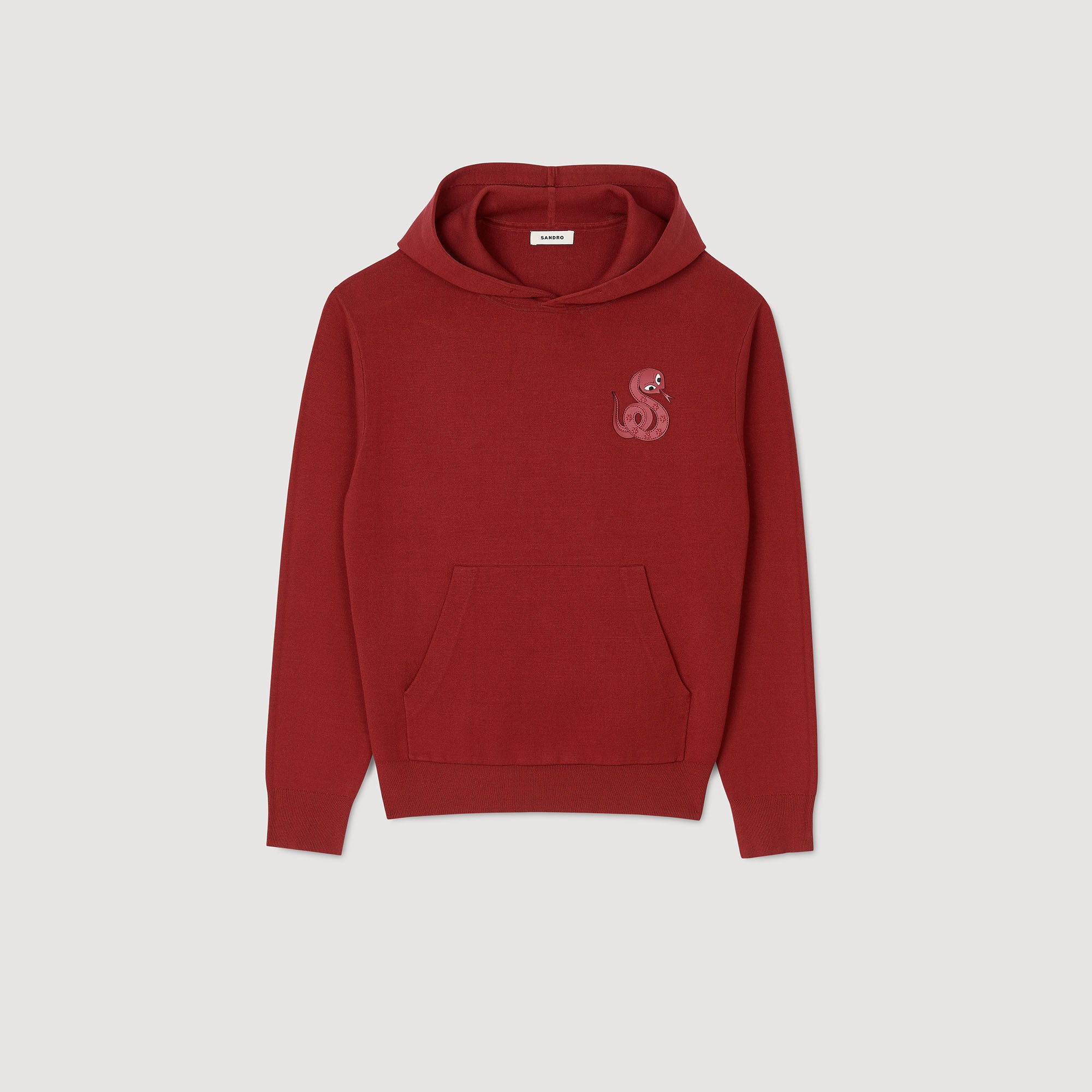 Sandro / Knit sweatshirt with snake detail Red