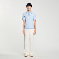 Sandro / Square Cross polo shirt Blue Sky