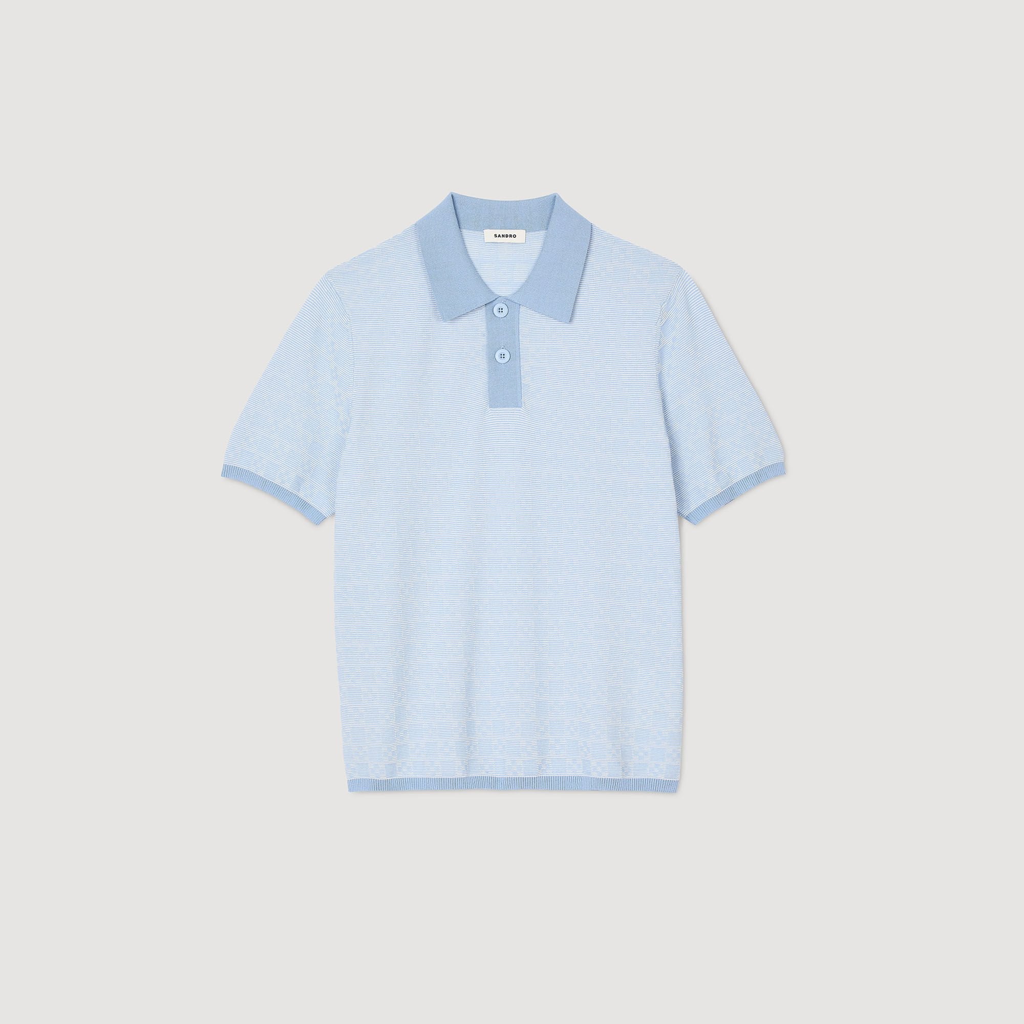 Sandro / Square Cross polo shirt Blue Sky