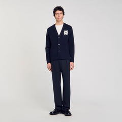 Sandro / Cardigan with flower detail Navy Blue