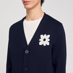 Sandro / Cardigan with flower detail Navy Blue