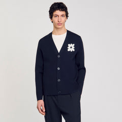 Sandro / Cardigan with flower detail Navy Blue