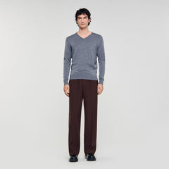 Sandro / Fine wool sweater Light Grey Chine