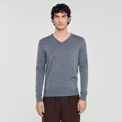 Sandro / Fine wool sweater Light Grey Chine